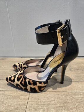 Michael Kors Leopard Print Leather Heels